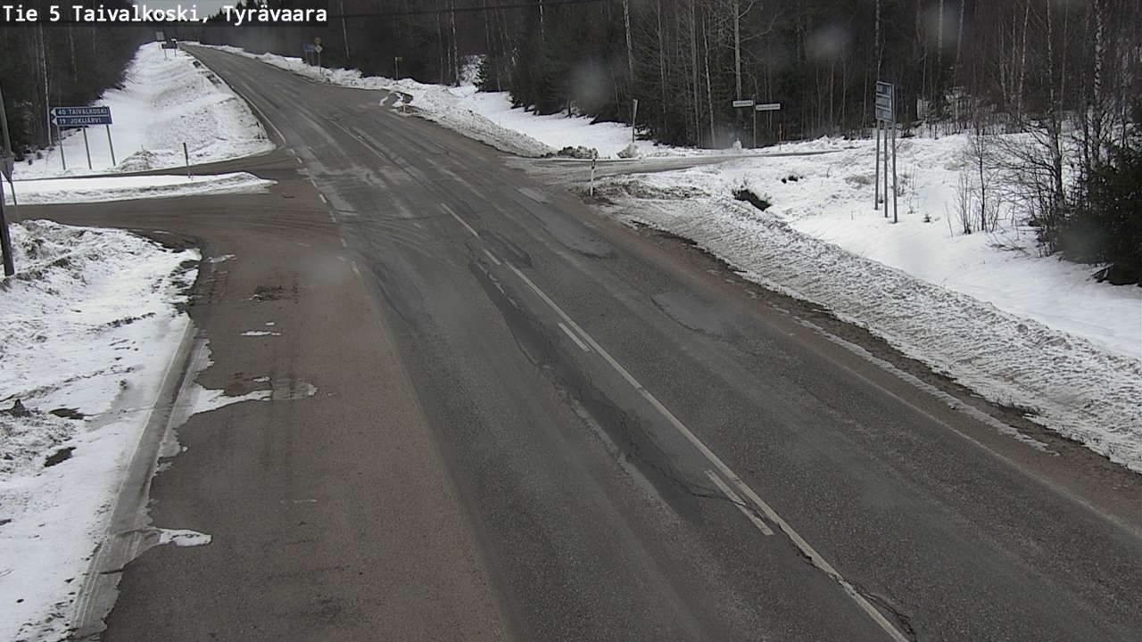 Weather Camera Image Road 5 Taivalkoski, Tyrävaara, Taivalkoski, Pohjois-Pohjanmaa