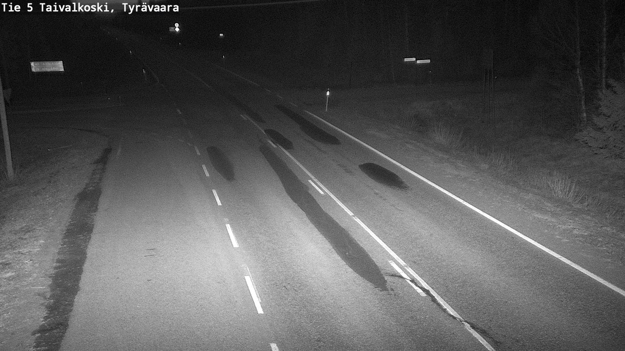 Weather Camera Image Road 5 Taivalkoski, Tyrävaara, Taivalkoski, Pohjois-Pohjanmaa