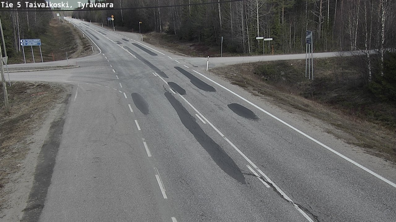 Kelikamerat Kuva Tie 5 Taivalkoski, Tyrävaara, Taivalkoski, Pohjois-Pohjanmaa