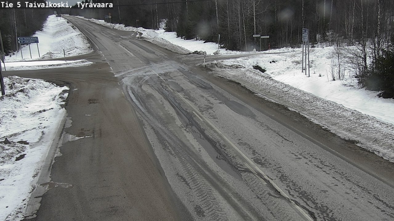 Weather Camera Image Road 5 Taivalkoski, Tyrävaara, Taivalkoski, Pohjois-Pohjanmaa