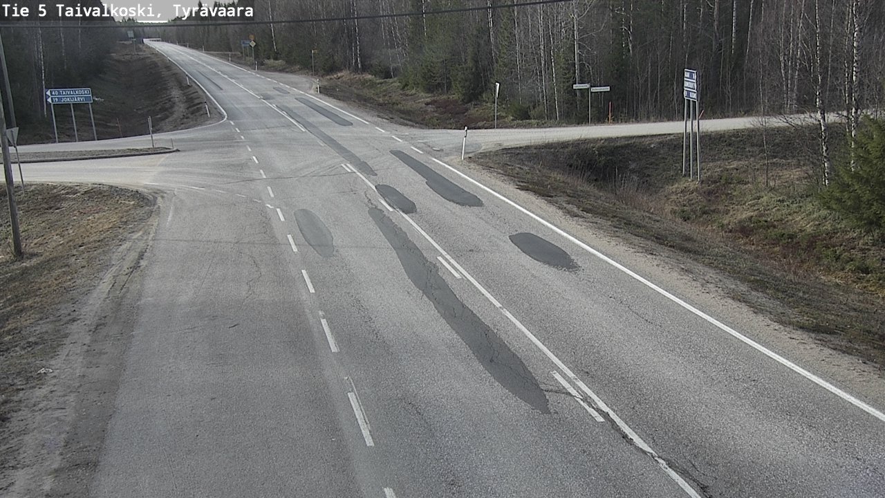 Weather Camera Image Road 5 Taivalkoski, Tyrävaara, Taivalkoski, Pohjois-Pohjanmaa