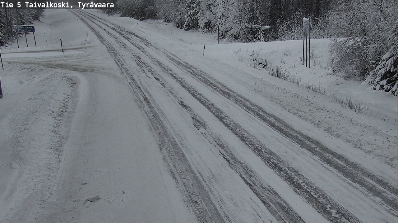 Weather Camera Image Road 5 Taivalkoski, Tyrävaara, Taivalkoski, Pohjois-Pohjanmaa