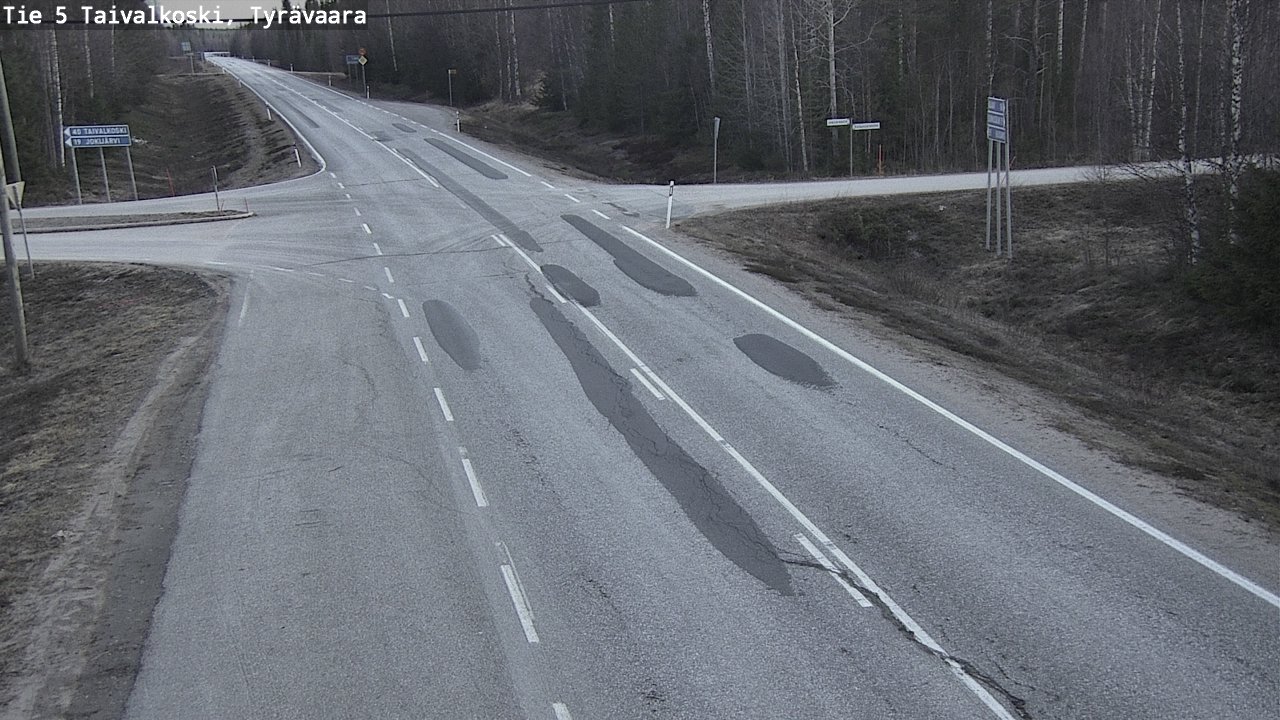 Weather Camera Image Road 5 Taivalkoski, Tyrävaara, Taivalkoski, Pohjois-Pohjanmaa