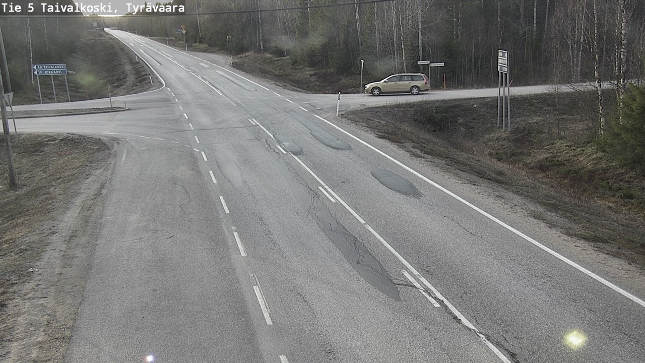 Weather Camera Image Road 5 Taivalkoski, Tyrävaara, Taivalkoski, Pohjois-Pohjanmaa