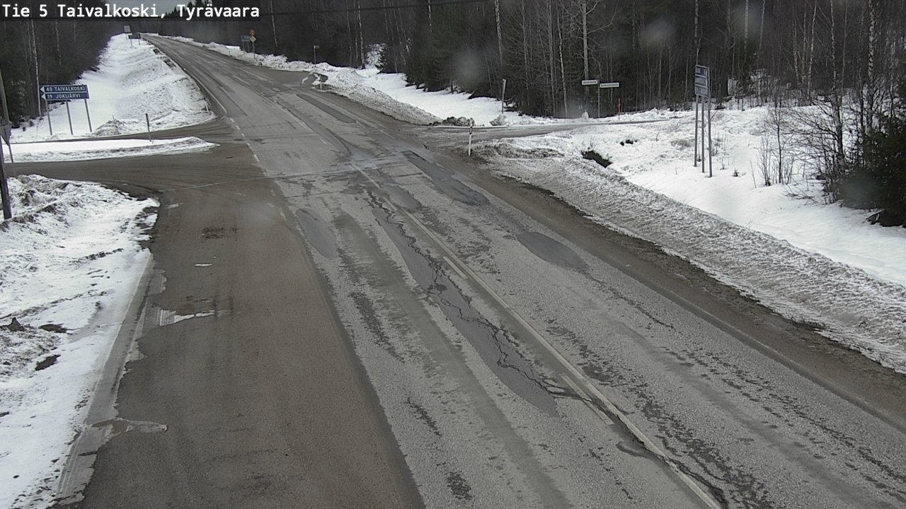 Weather Camera Image Road 5 Taivalkoski, Tyrävaara, Taivalkoski, Pohjois-Pohjanmaa