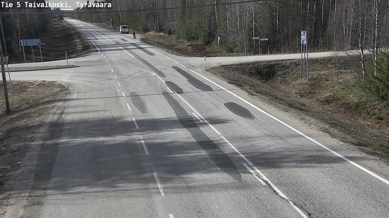 Weather Camera Image Road 5 Taivalkoski, Tyrävaara, Taivalkoski, Pohjois-Pohjanmaa