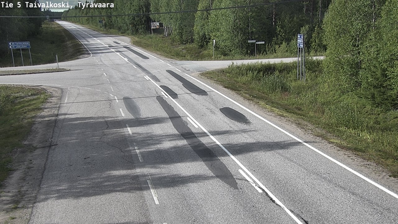 Weather Camera Image Väg 5 Taivalkoski, Tyrävaara, Taivalkoski, Pohjois-Pohjanmaa