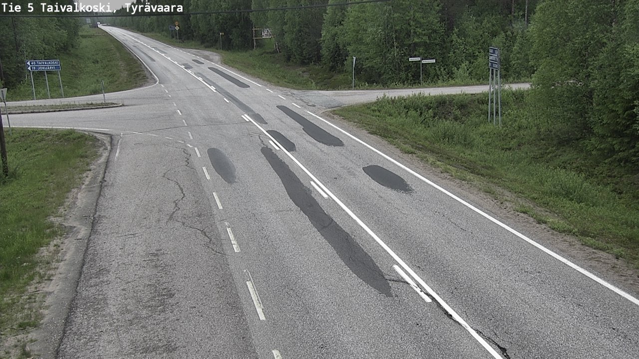 Kelikamerat Kuva Tie 5 Taivalkoski, Tyrävaara, Taivalkoski, Pohjois-Pohjanmaa