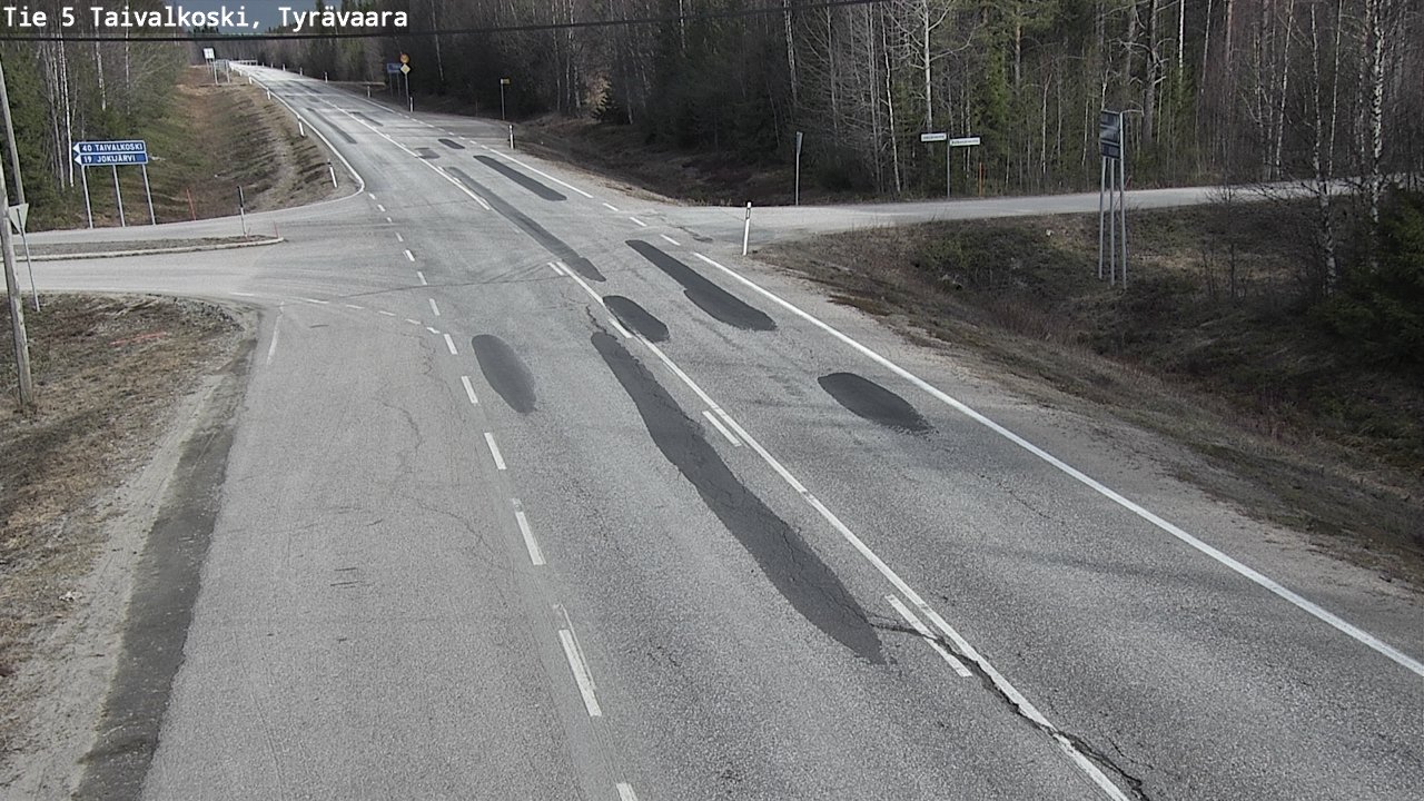 Kelikamerat Kuva Tie 5 Taivalkoski, Tyrävaara, Taivalkoski, Pohjois-Pohjanmaa