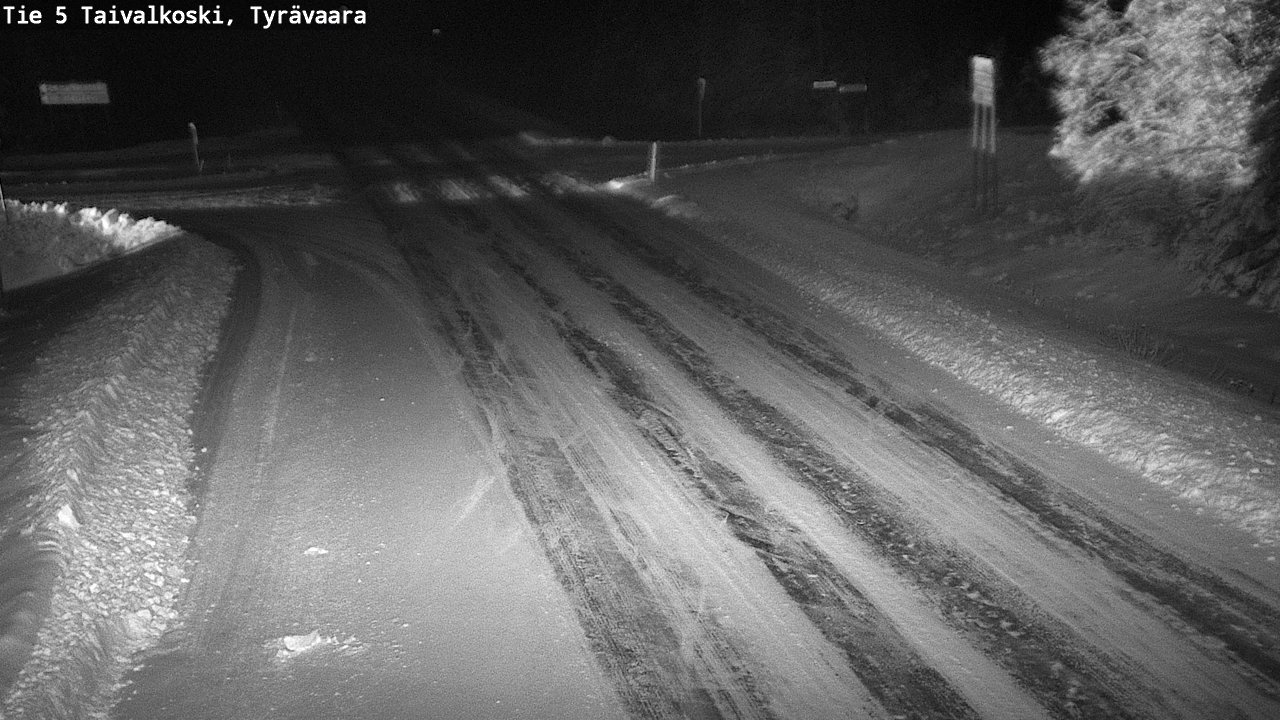 Weather Camera Image Väg 5 Taivalkoski, Tyrävaara, Taivalkoski, Pohjois-Pohjanmaa