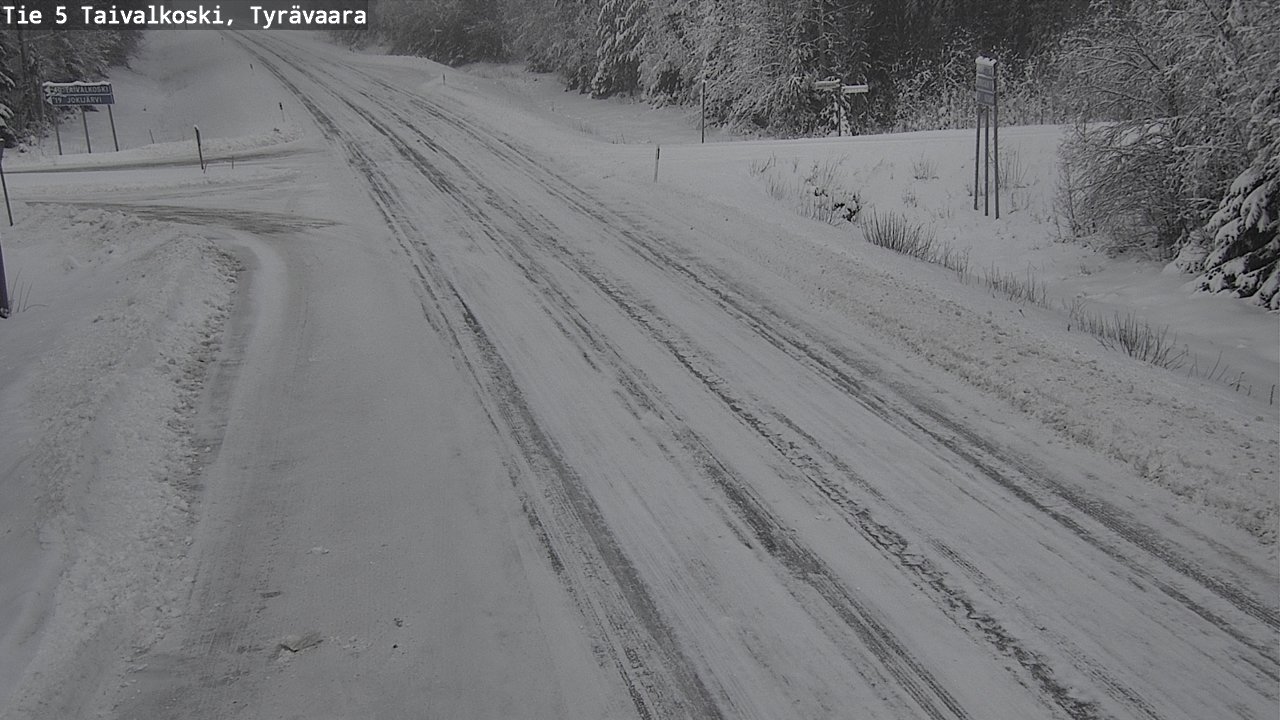 Weather Camera Image Road 5 Taivalkoski, Tyrävaara, Taivalkoski, Pohjois-Pohjanmaa