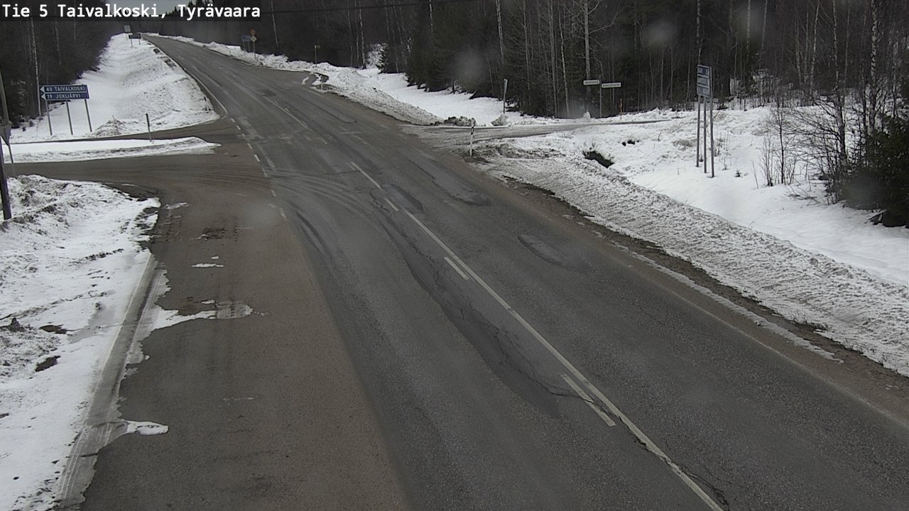Weather Camera Image Road 5 Taivalkoski, Tyrävaara, Taivalkoski, Pohjois-Pohjanmaa
