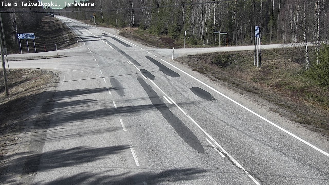 Weather Camera Image Road 5 Taivalkoski, Tyrävaara, Taivalkoski, Pohjois-Pohjanmaa