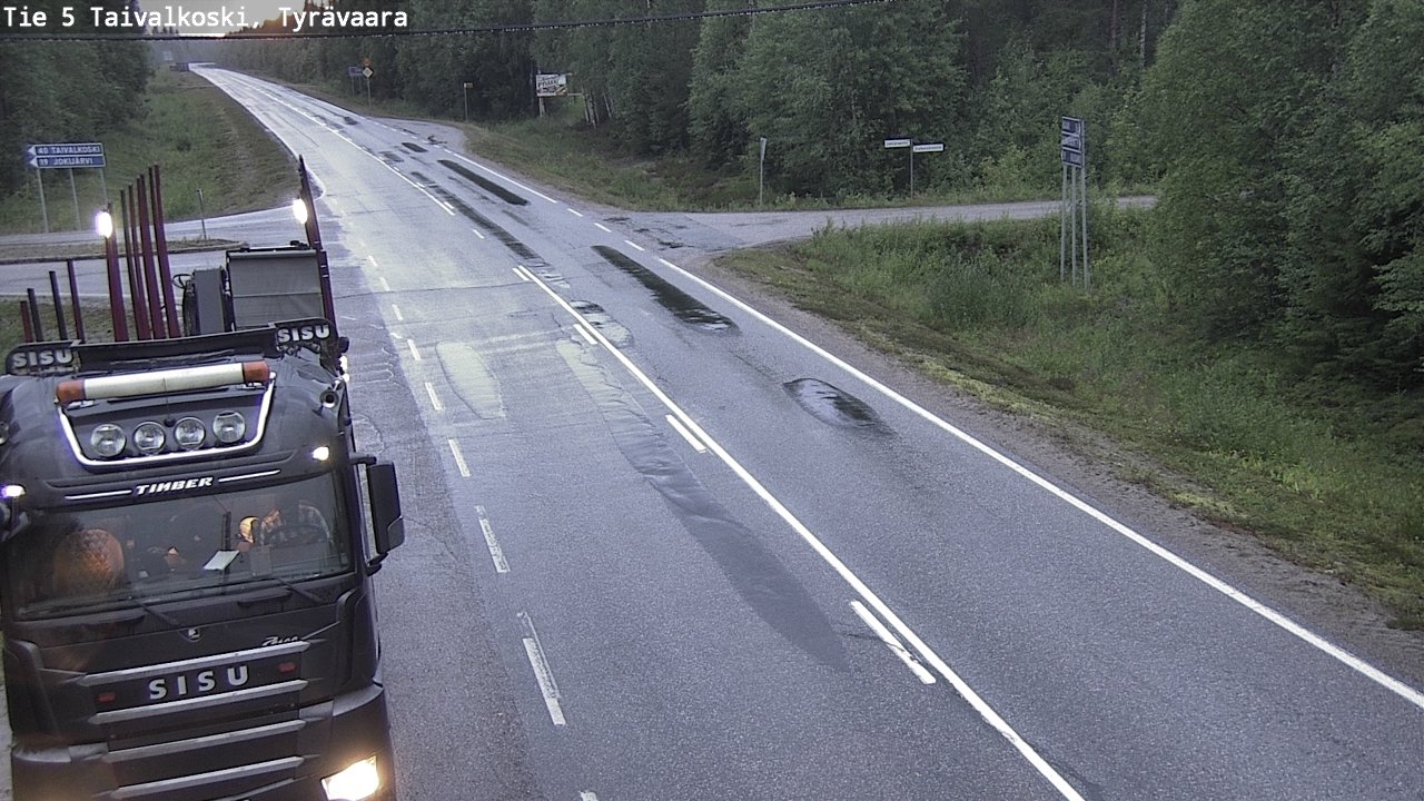 Kelikamerat Kuva Tie 5 Taivalkoski, Tyrävaara, Taivalkoski, Pohjois-Pohjanmaa