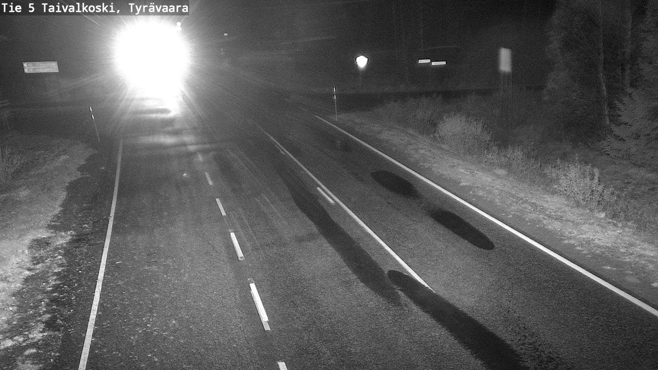 Weather Camera Image Väg 5 Taivalkoski, Tyrävaara, Taivalkoski, Pohjois-Pohjanmaa