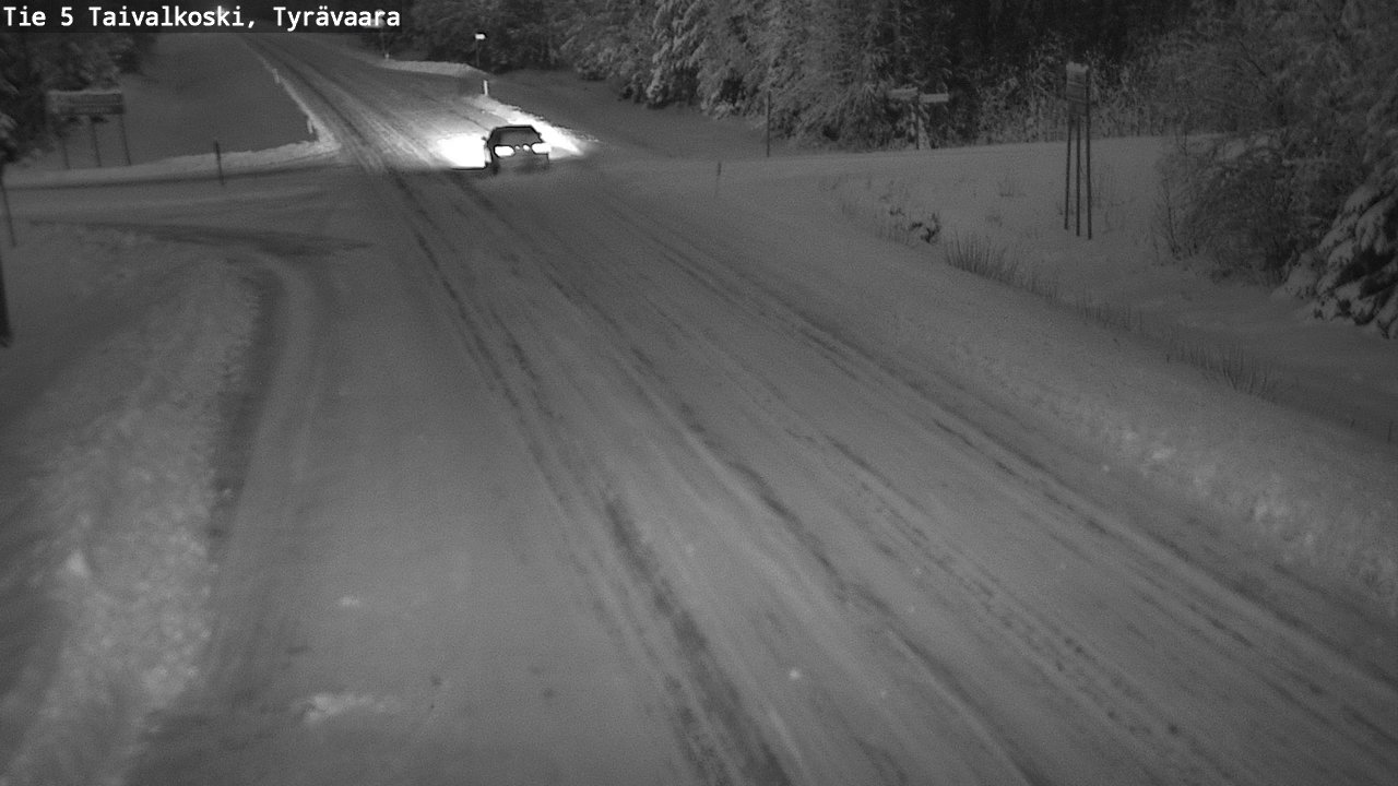Weather Camera Image Road 5 Taivalkoski, Tyrävaara, Taivalkoski, Pohjois-Pohjanmaa
