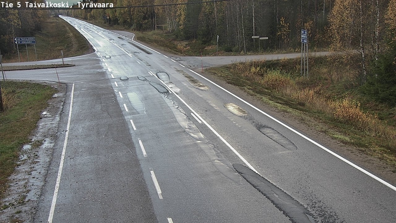 Weather Camera Image Väg 5 Taivalkoski, Tyrävaara, Taivalkoski, Pohjois-Pohjanmaa