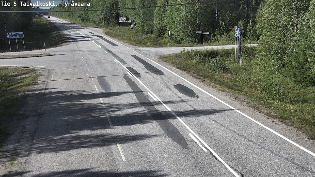 Kelikamerat Kuva Tie 5 Taivalkoski, Tyrävaara, Taivalkoski, Pohjois-Pohjanmaa