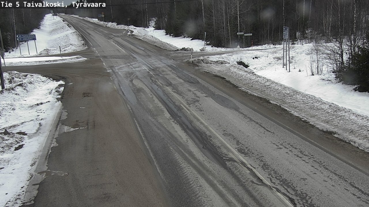Weather Camera Image Road 5 Taivalkoski, Tyrävaara, Taivalkoski, Pohjois-Pohjanmaa