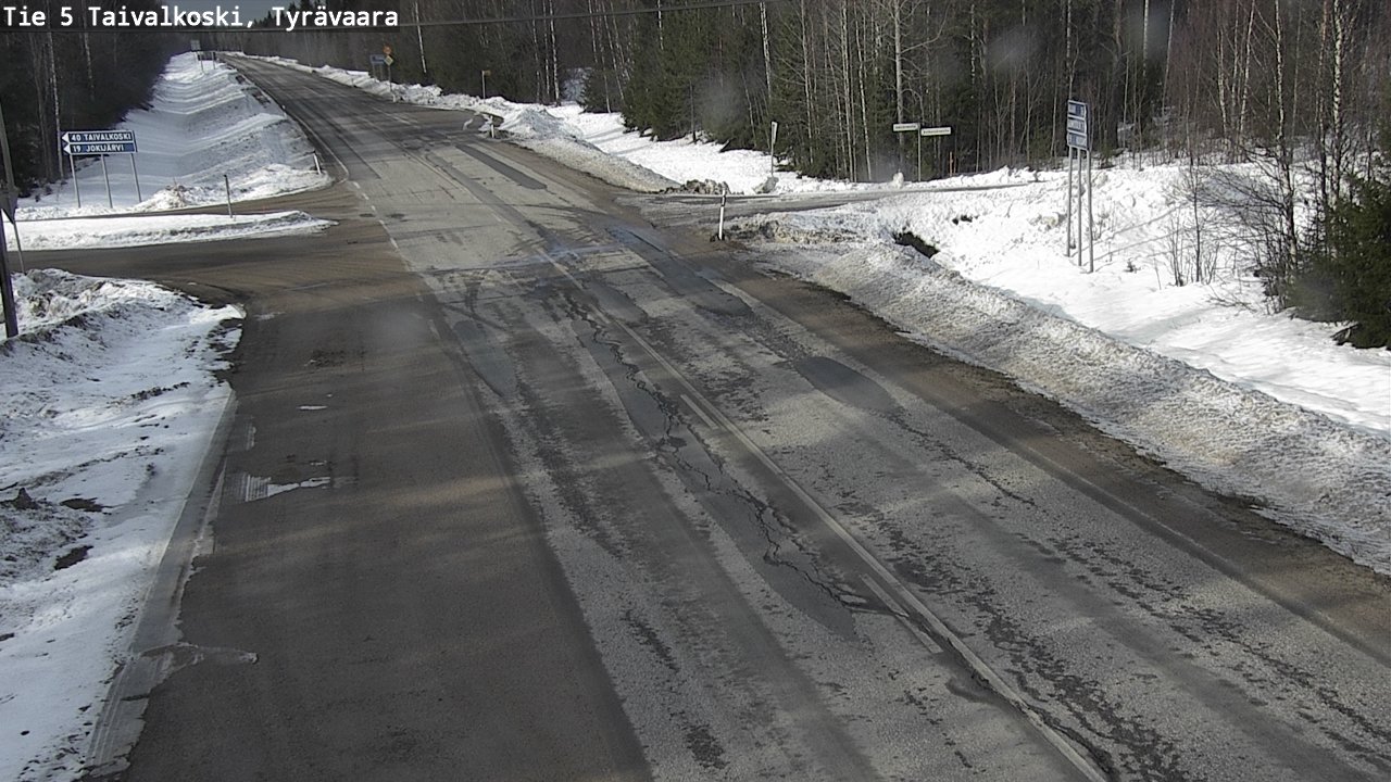 Weather Camera Image Road 5 Taivalkoski, Tyrävaara, Taivalkoski, Pohjois-Pohjanmaa