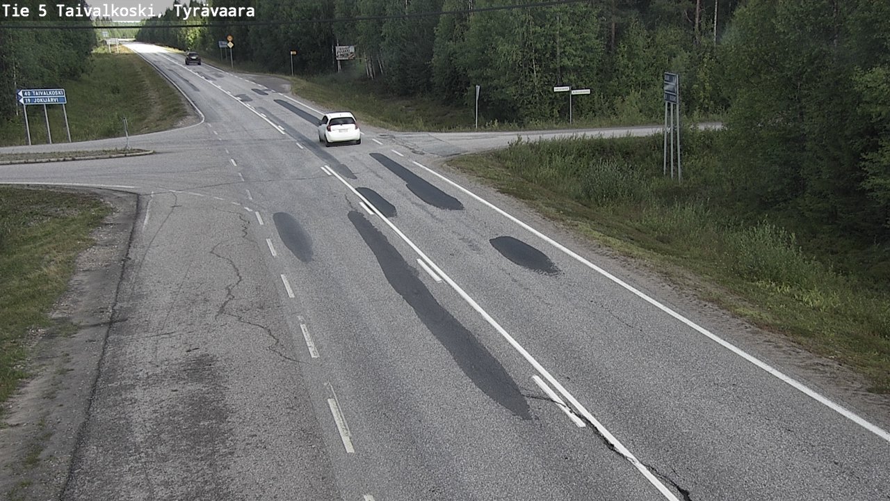 Kelikamerat Kuva Tie 5 Taivalkoski, Tyrävaara, Taivalkoski, Pohjois-Pohjanmaa