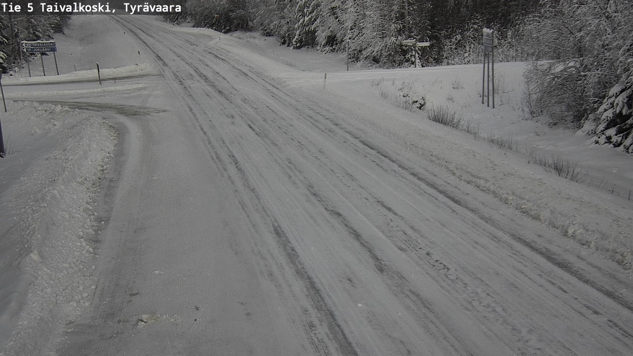 Weather Camera Image Road 5 Taivalkoski, Tyrävaara, Taivalkoski, Pohjois-Pohjanmaa