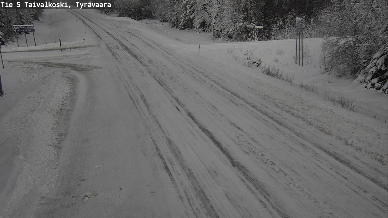Weather Camera Image Road 5 Taivalkoski, Tyrävaara, Taivalkoski, Pohjois-Pohjanmaa