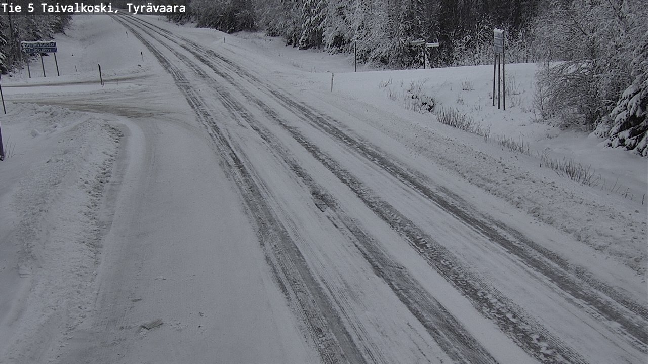 Weather Camera Image Road 5 Taivalkoski, Tyrävaara, Taivalkoski, Pohjois-Pohjanmaa
