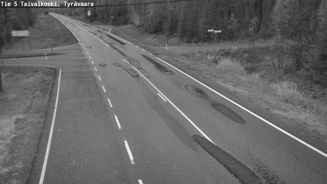Weather Camera Image Väg 5 Taivalkoski, Tyrävaara, Taivalkoski, Pohjois-Pohjanmaa