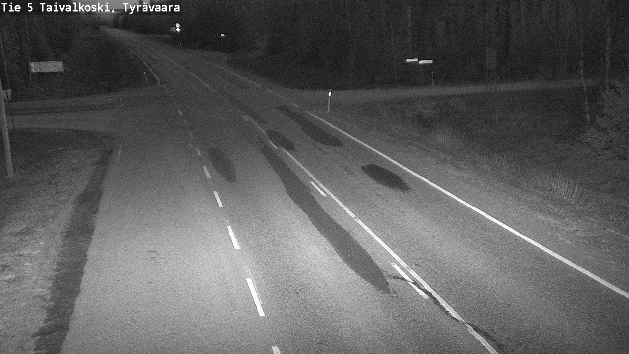 Weather Camera Image Road 5 Taivalkoski, Tyrävaara, Taivalkoski, Pohjois-Pohjanmaa