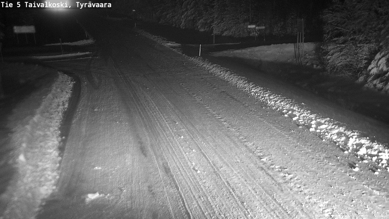 Weather Camera Image Road 5 Taivalkoski, Tyrävaara, Taivalkoski, Pohjois-Pohjanmaa