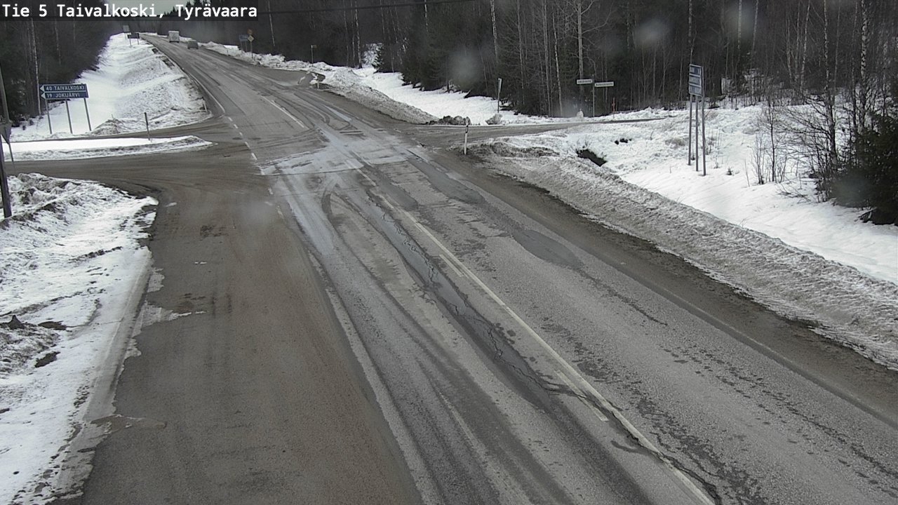 Weather Camera Image Road 5 Taivalkoski, Tyrävaara, Taivalkoski, Pohjois-Pohjanmaa