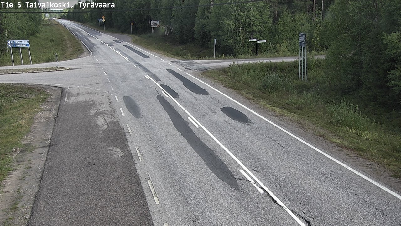 Kelikamerat Kuva Tie 5 Taivalkoski, Tyrävaara, Taivalkoski, Pohjois-Pohjanmaa