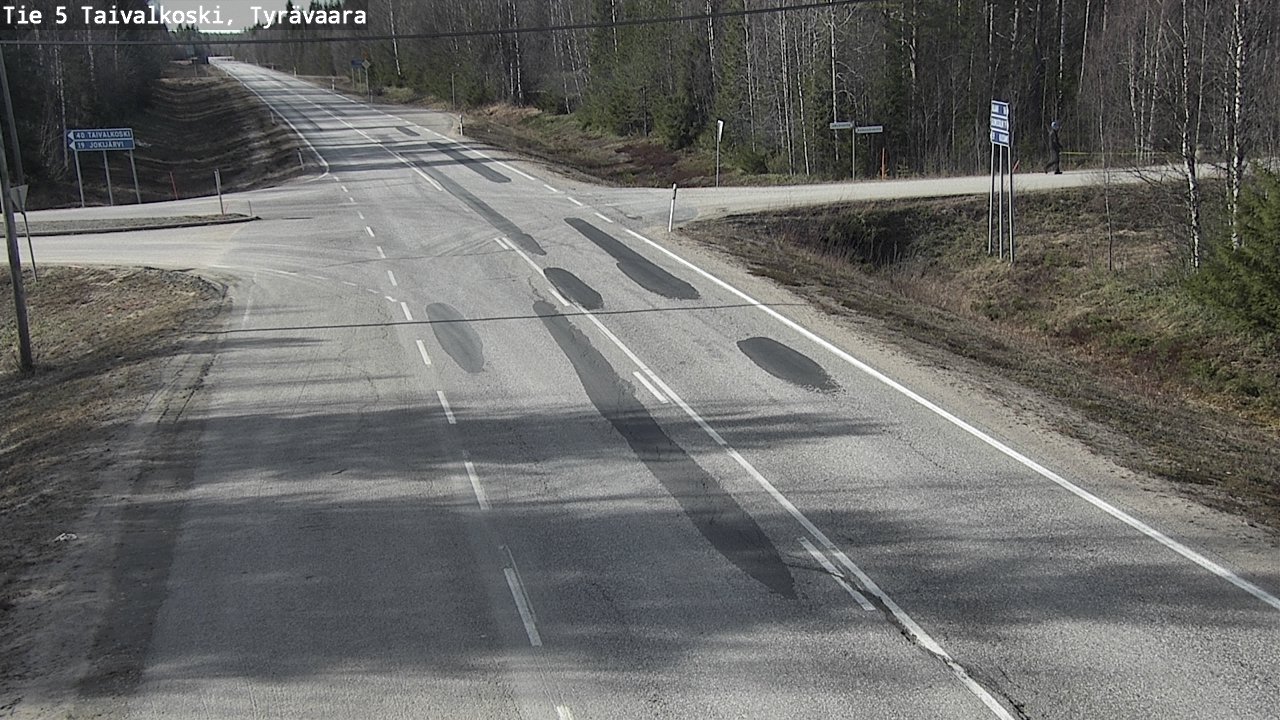 Weather Camera Image Road 5 Taivalkoski, Tyrävaara, Taivalkoski, Pohjois-Pohjanmaa