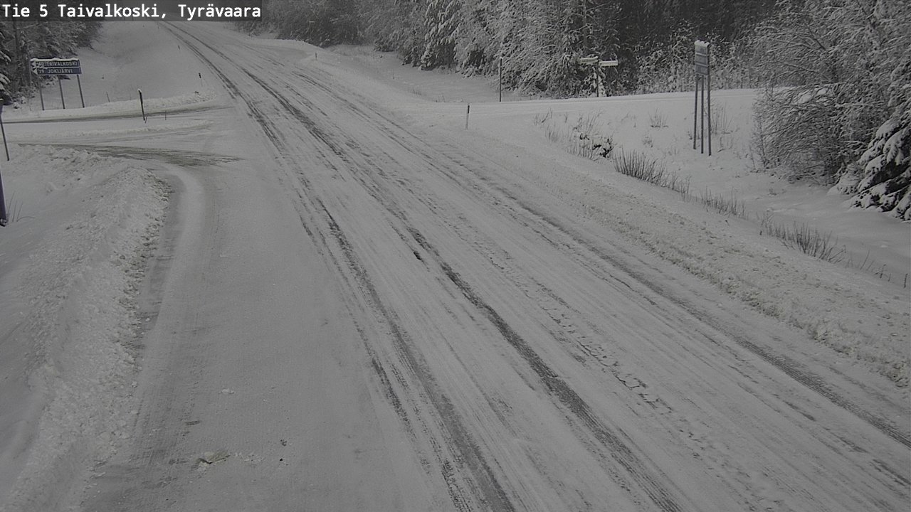 Weather Camera Image Road 5 Taivalkoski, Tyrävaara, Taivalkoski, Pohjois-Pohjanmaa