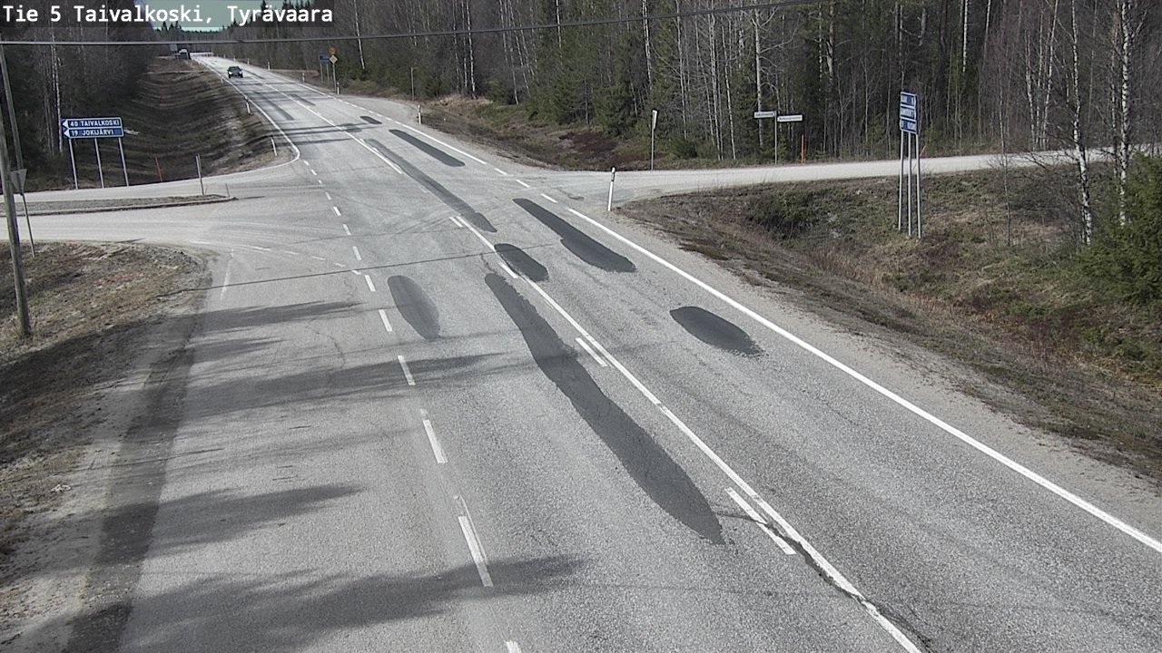 Weather Camera Image Road 5 Taivalkoski, Tyrävaara, Taivalkoski, Pohjois-Pohjanmaa