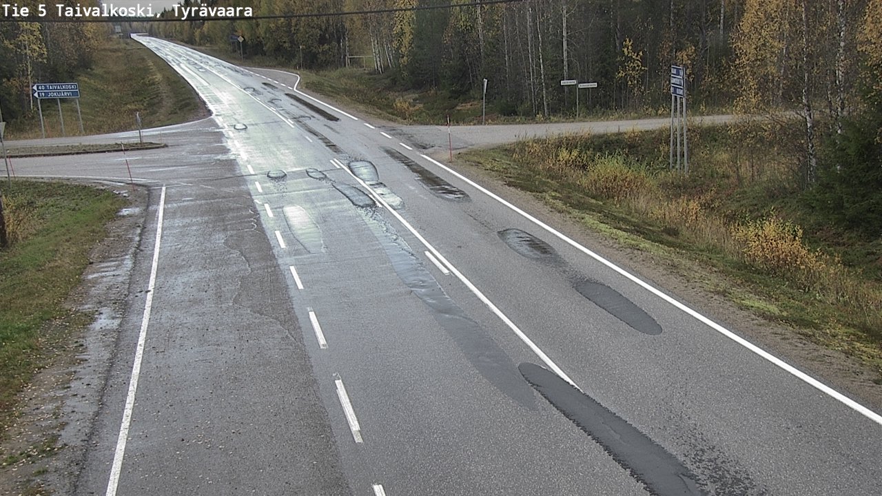 Weather Camera Image Väg 5 Taivalkoski, Tyrävaara, Taivalkoski, Pohjois-Pohjanmaa