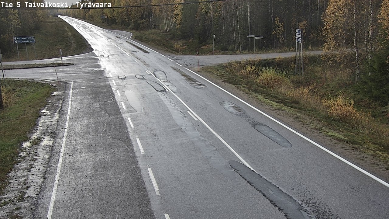 Weather Camera Image Väg 5 Taivalkoski, Tyrävaara, Taivalkoski, Pohjois-Pohjanmaa