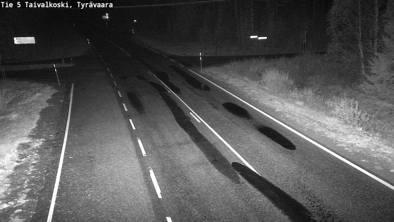 Weather Camera Image Väg 5 Taivalkoski, Tyrävaara, Taivalkoski, Pohjois-Pohjanmaa
