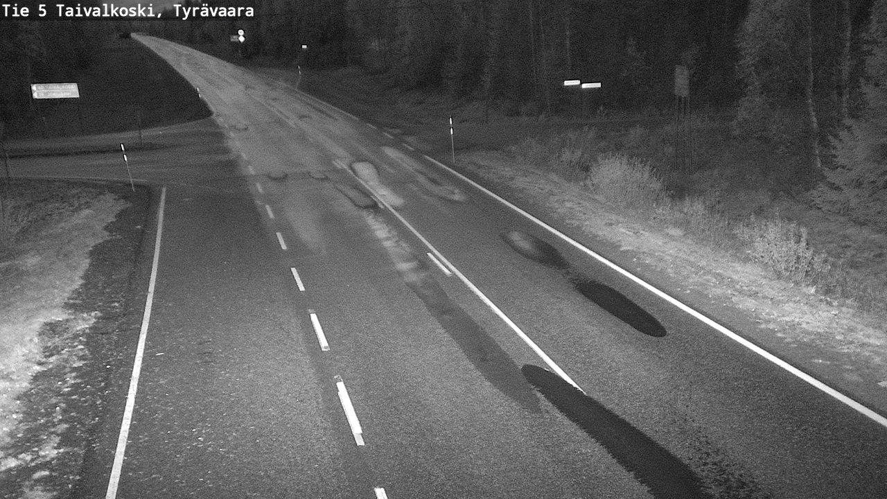 Weather Camera Image Väg 5 Taivalkoski, Tyrävaara, Taivalkoski, Pohjois-Pohjanmaa