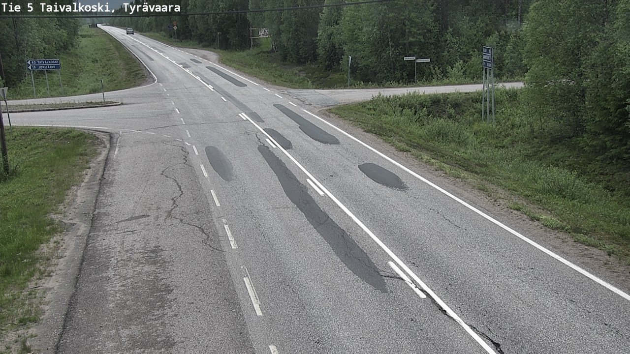 Kelikamerat Kuva Tie 5 Taivalkoski, Tyrävaara, Taivalkoski, Pohjois-Pohjanmaa