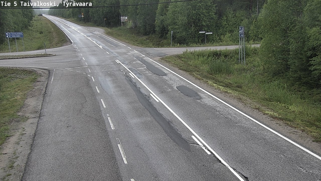 Kelikamerat Kuva Tie 5 Taivalkoski, Tyrävaara, Taivalkoski, Pohjois-Pohjanmaa