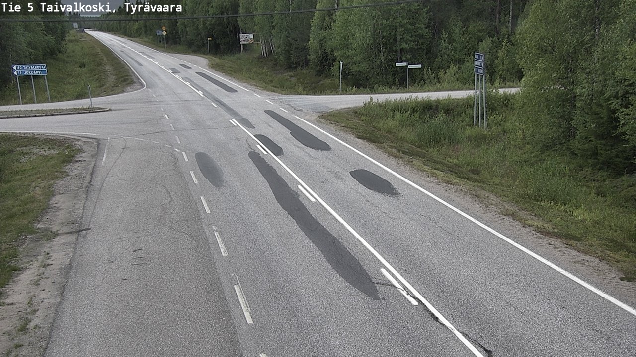 Kelikamerat Kuva Tie 5 Taivalkoski, Tyrävaara, Taivalkoski, Pohjois-Pohjanmaa