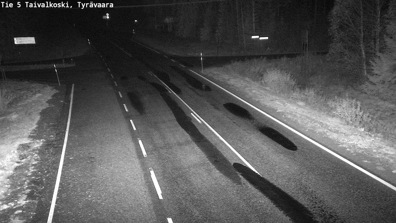 Weather Camera Image Väg 5 Taivalkoski, Tyrävaara, Taivalkoski, Pohjois-Pohjanmaa