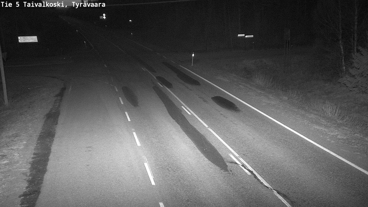 Weather Camera Image Road 5 Taivalkoski, Tyrävaara, Taivalkoski, Pohjois-Pohjanmaa