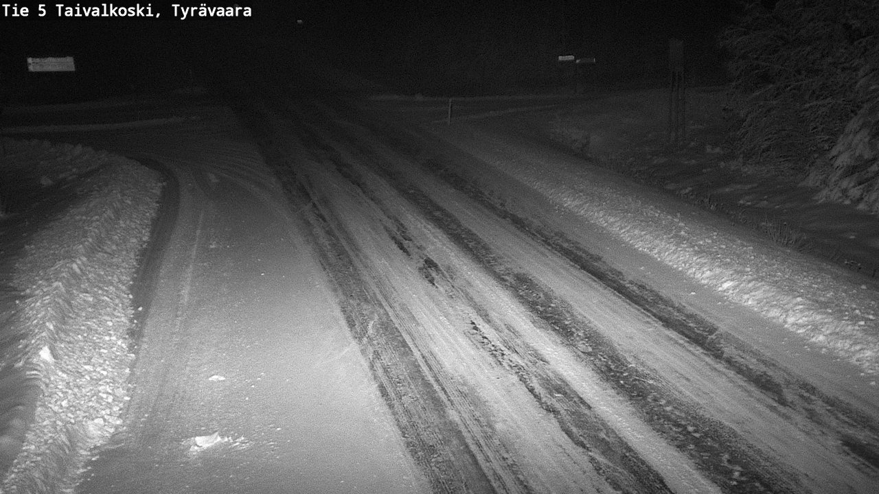 Weather Camera Image Väg 5 Taivalkoski, Tyrävaara, Taivalkoski, Pohjois-Pohjanmaa