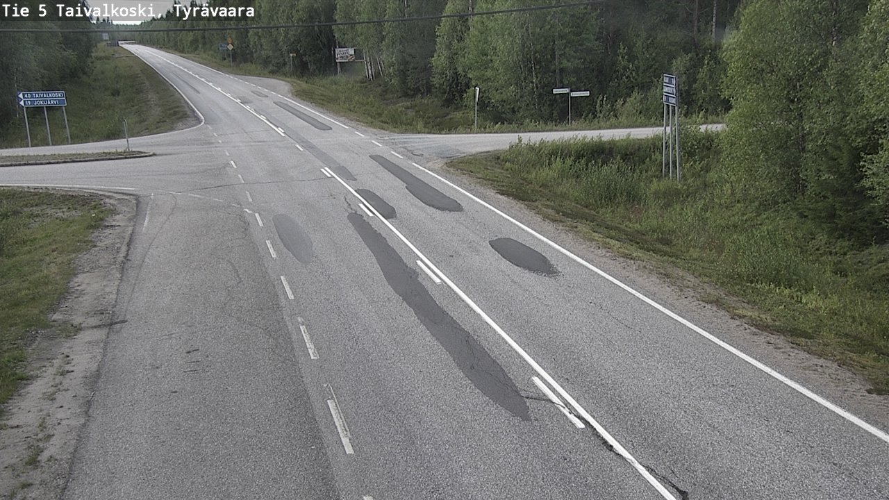 Kelikamerat Kuva Tie 5 Taivalkoski, Tyrävaara, Taivalkoski, Pohjois-Pohjanmaa
