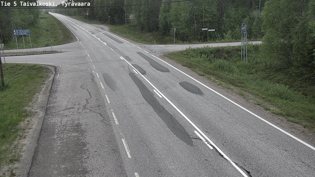 Kelikamerat Kuva Tie 5 Taivalkoski, Tyrävaara, Taivalkoski, Pohjois-Pohjanmaa