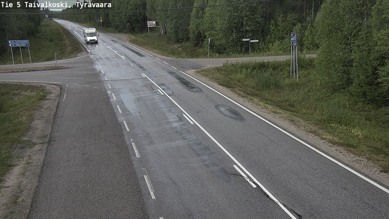 Weather Camera Image Väg 5 Taivalkoski, Tyrävaara, Taivalkoski, Pohjois-Pohjanmaa