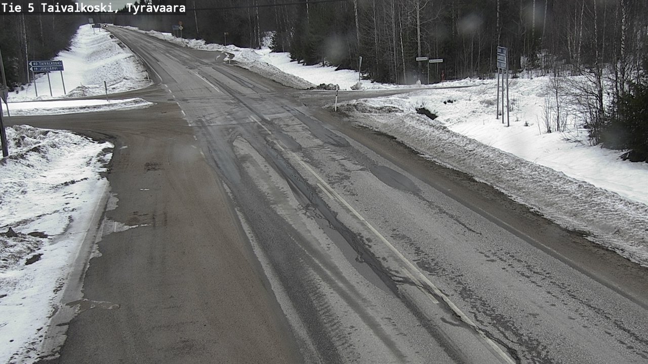 Weather Camera Image Road 5 Taivalkoski, Tyrävaara, Taivalkoski, Pohjois-Pohjanmaa